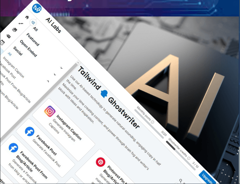Tailwind Ghostwriter AI is a new Copywriting tool