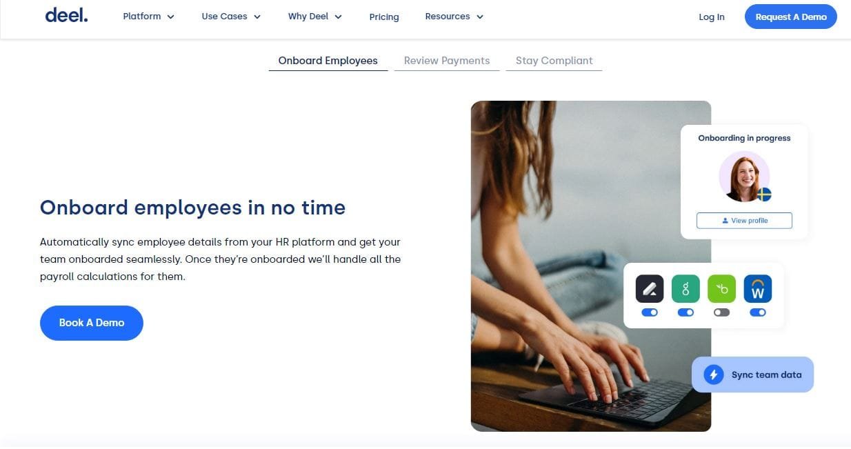 Deel's fully managed payroll service takes care of all of the headaches of international payroll
